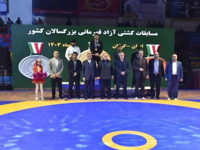 قهرمانان پنج وزن اول مسابقات کشتی آزاد قهرمانی کشور در گرگان معرفی شدند
