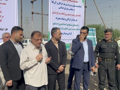 استاندار با لباس جهادی پای گلایه های کشاورزان